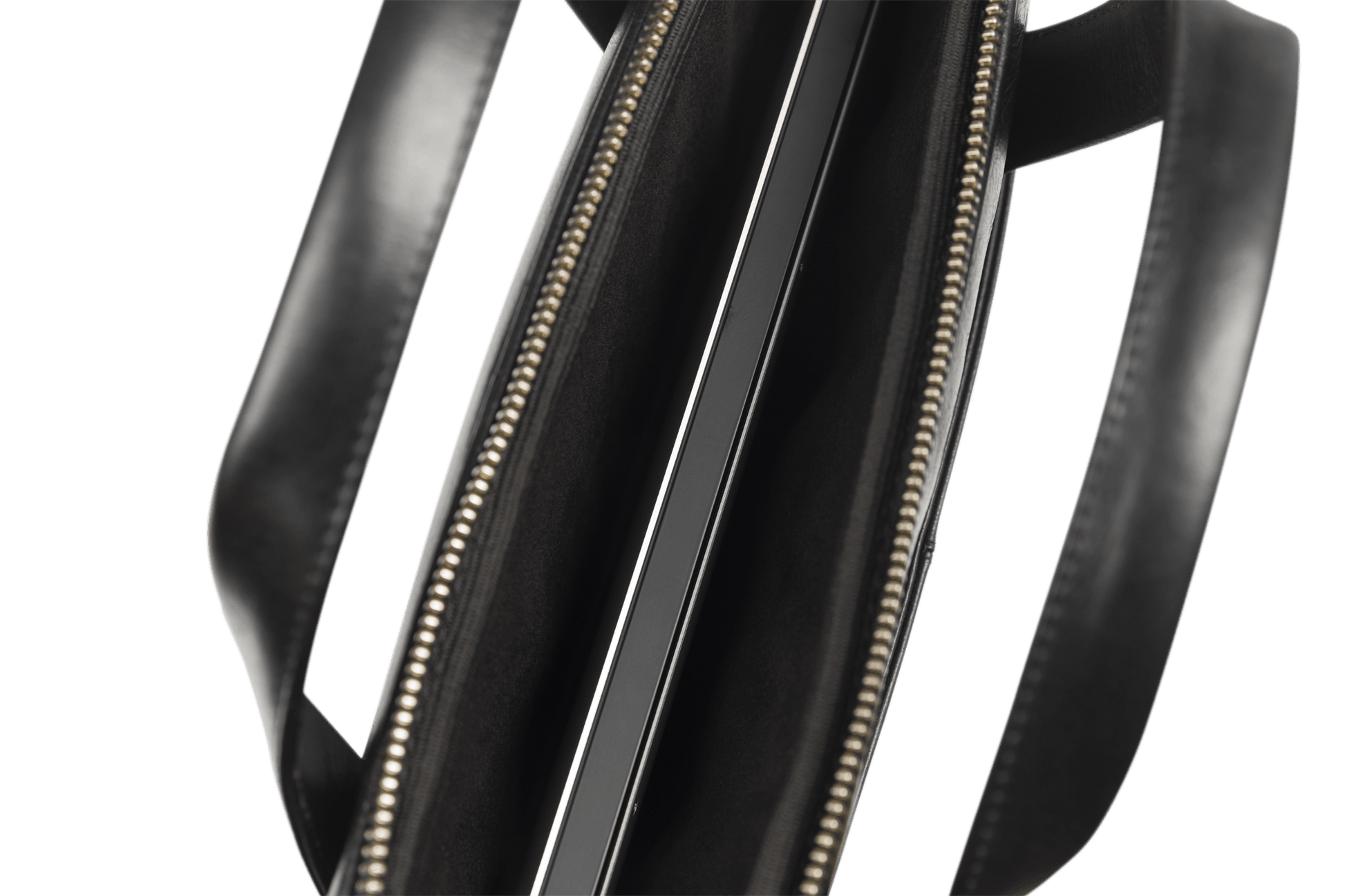 Leather laptop case Silkeborg for PC & MacBooks up to 15"- Black - Laptopbags.co.uk