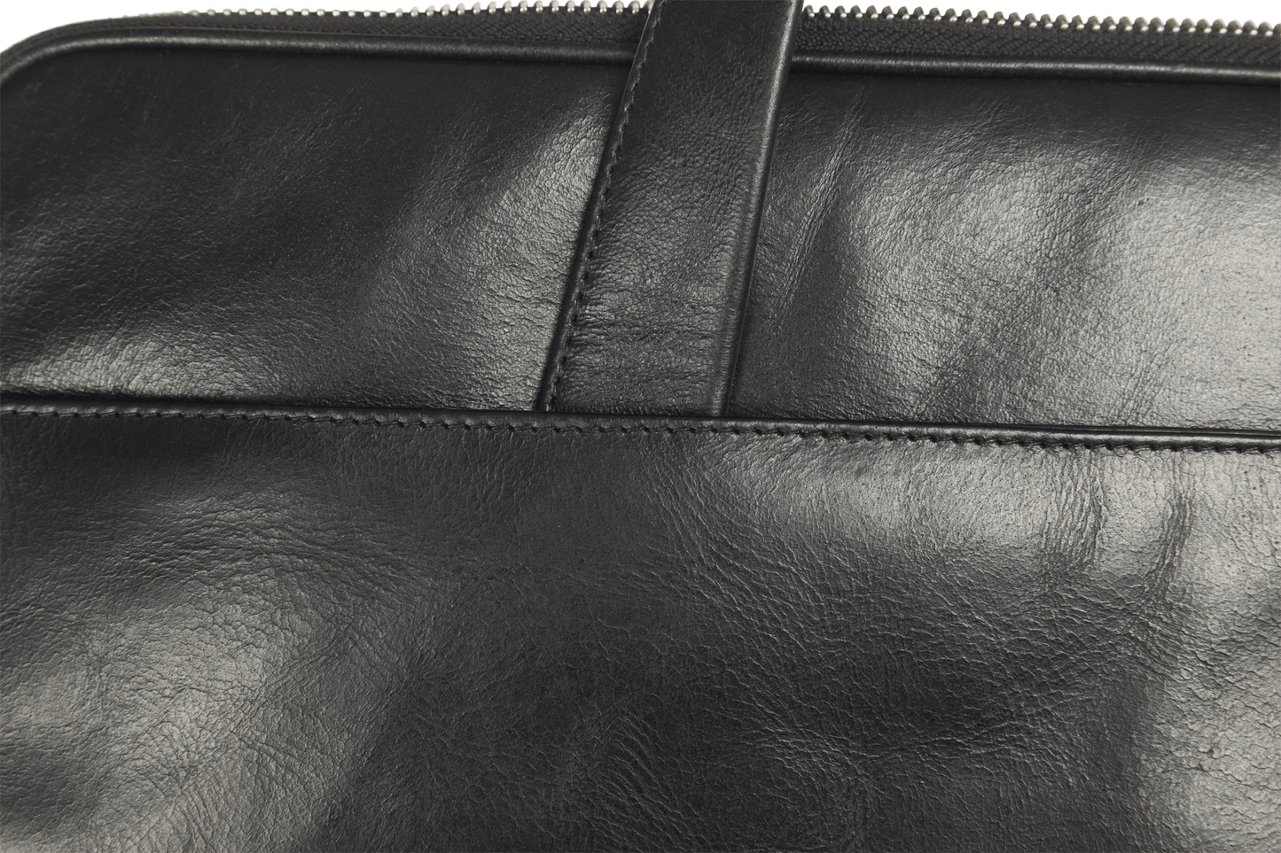 Leather laptop case Silkeborg for PC & MacBooks up to 15"- Black - Laptopbags.co.uk