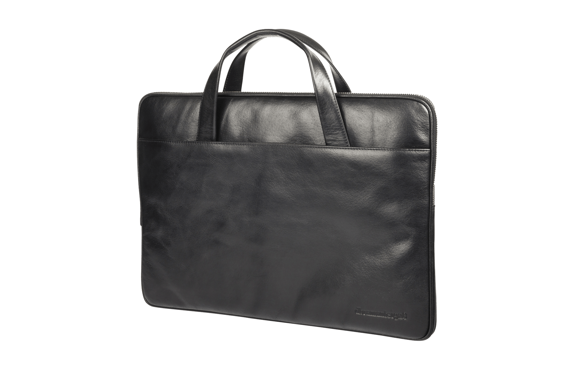 Leather laptop case Silkeborg for PC & MacBooks up to 15"- Black - Laptopbags.co.uk