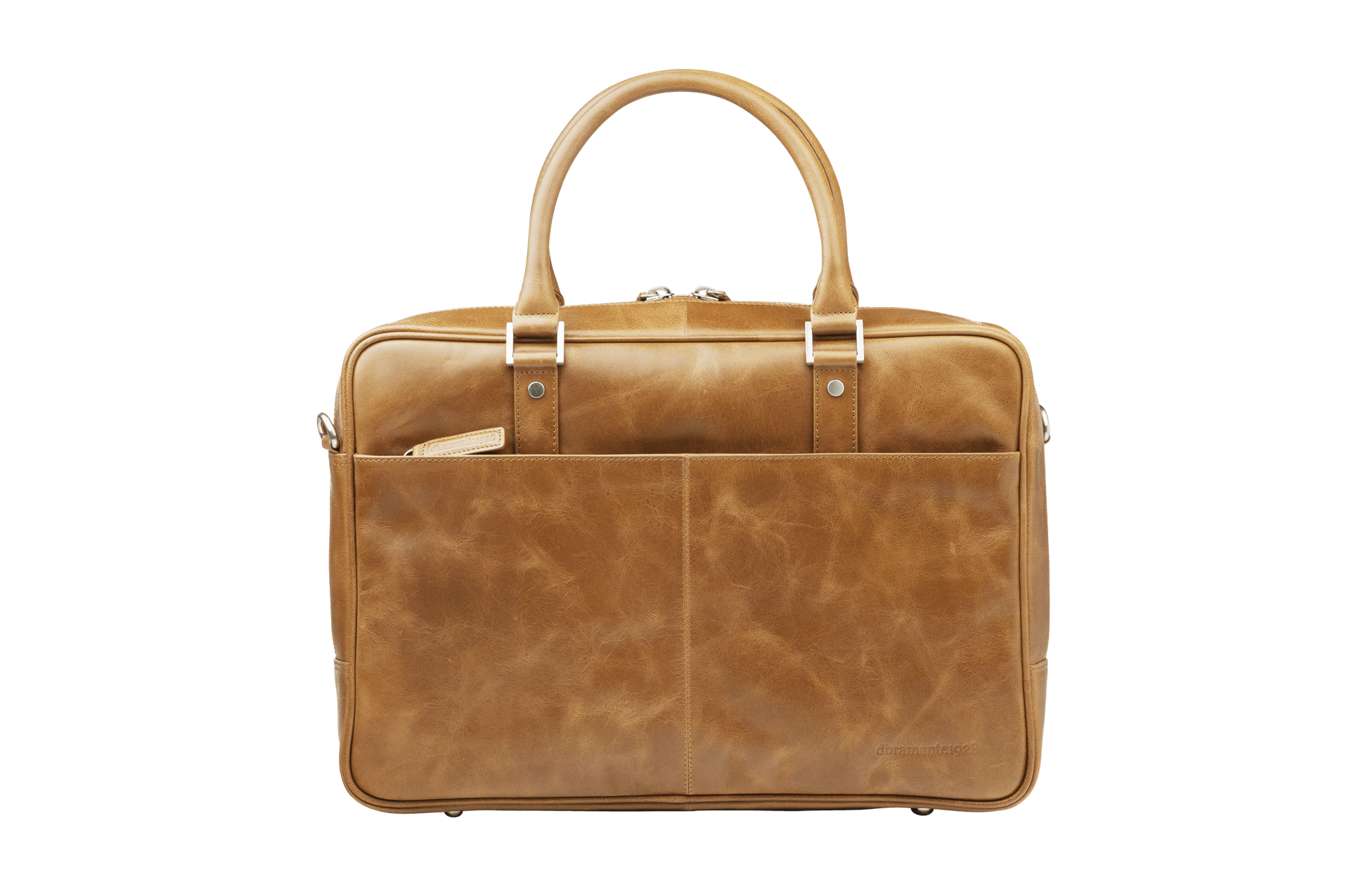 Rosenborg 14" Tan Leather Laptop Briefcase - Laptopbags.co.uk