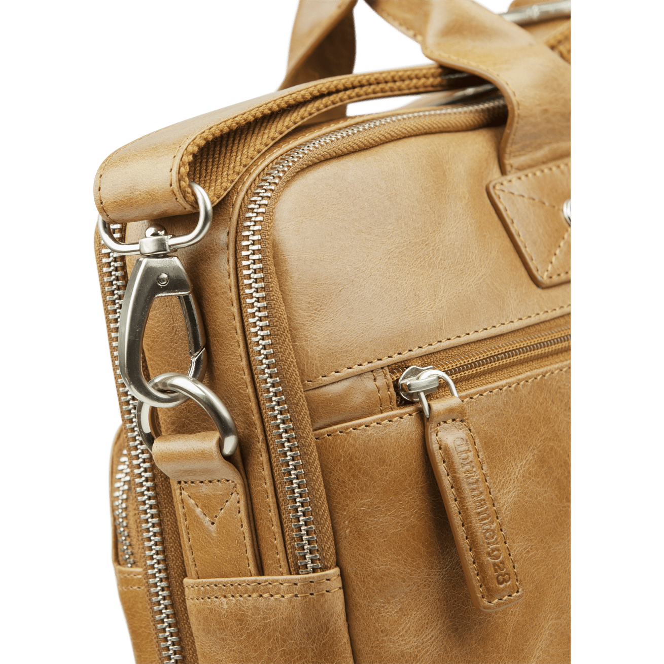 Kronborg 16" Leather Laptop Briefcase - Tan - Laptopbags.co.uk