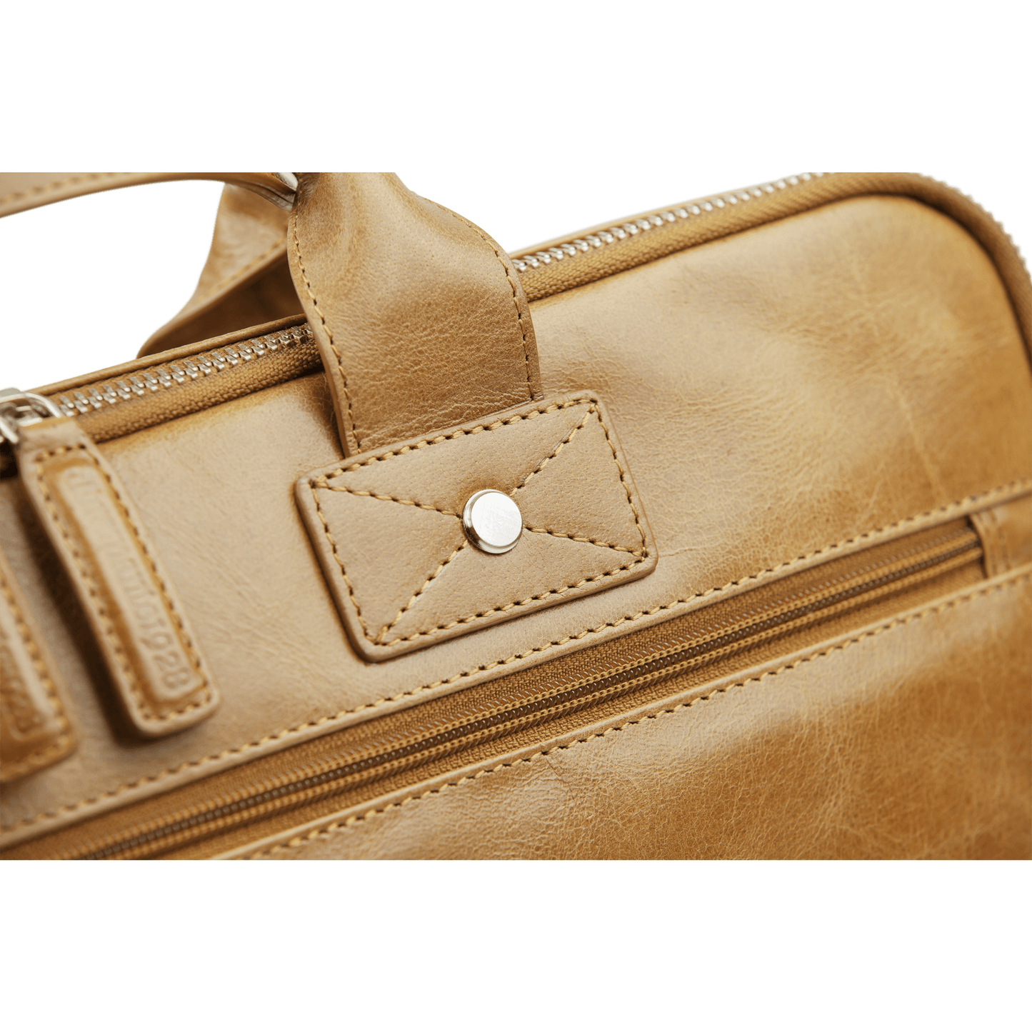 Kronborg 16" Leather Laptop Briefcase - Tan - Laptopbags.co.uk