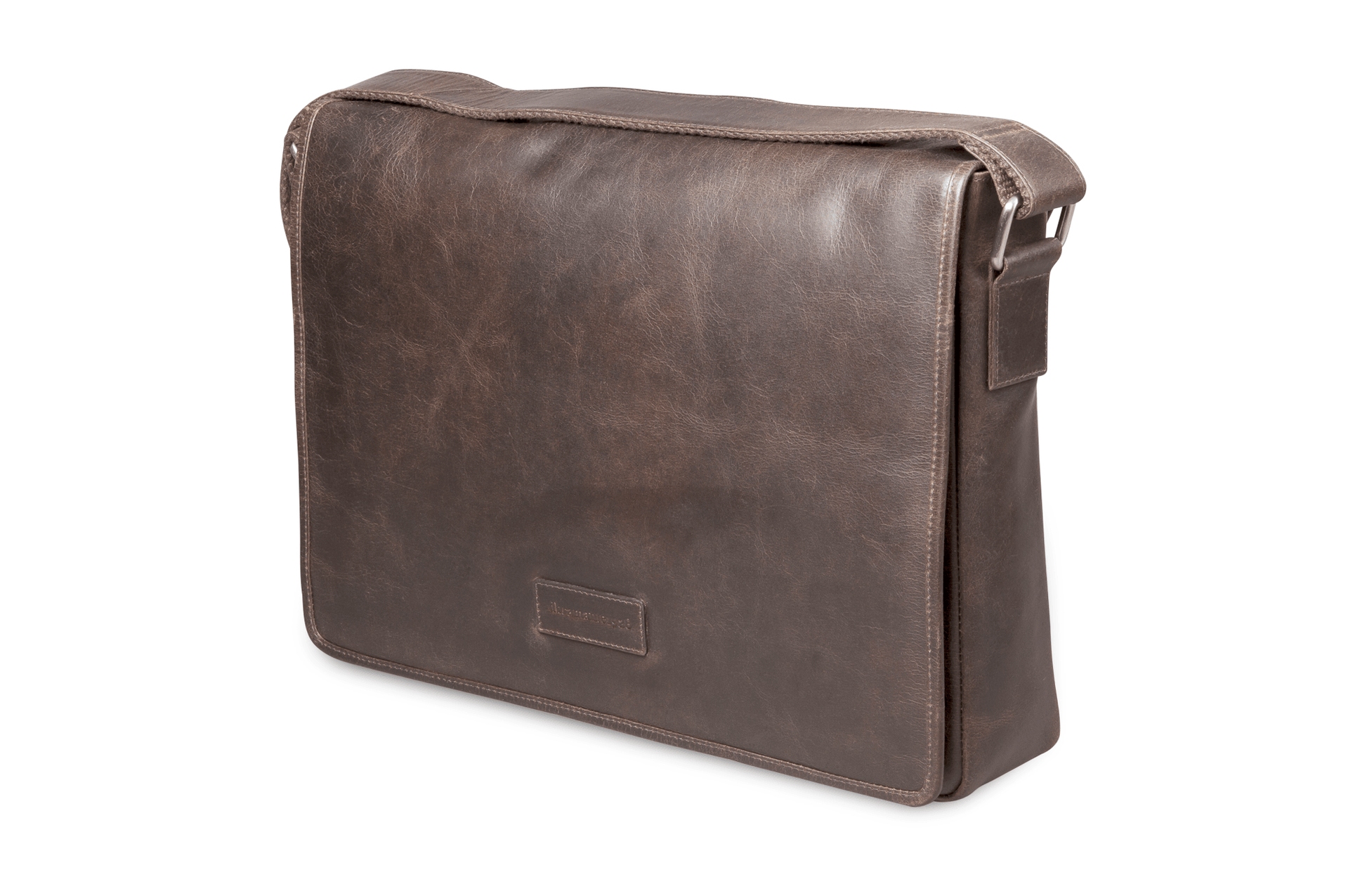Marselisborg 14" Leather Laptop Messenger - Hunter Brown - Laptopbags.co.uk