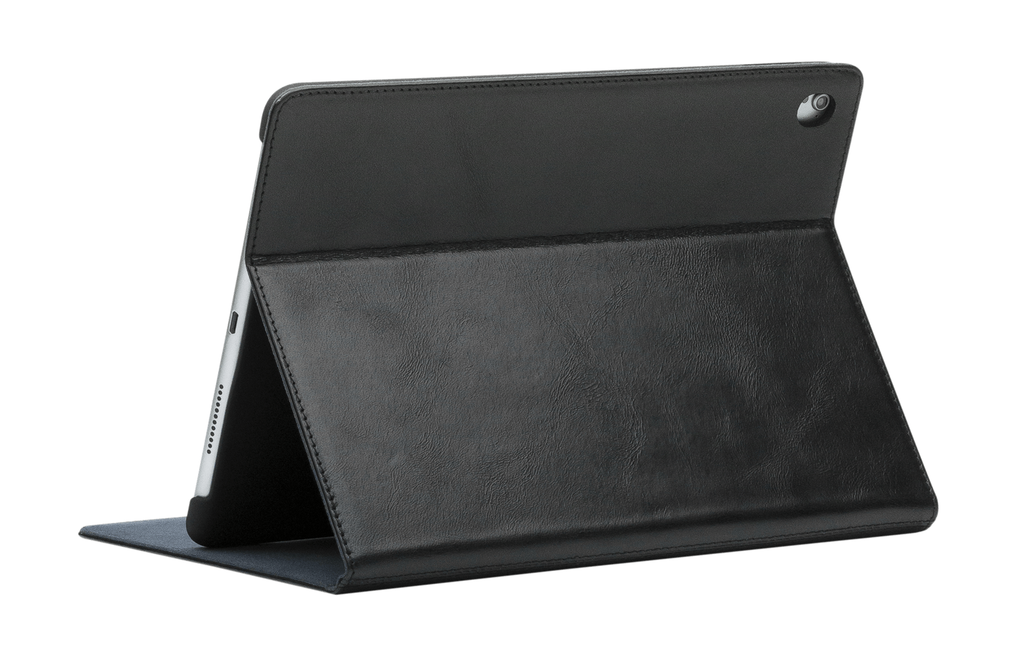 Copenhagen 2 -Leather 9.7" iPad Pro Folio Case - Black - Laptopbags.co.uk