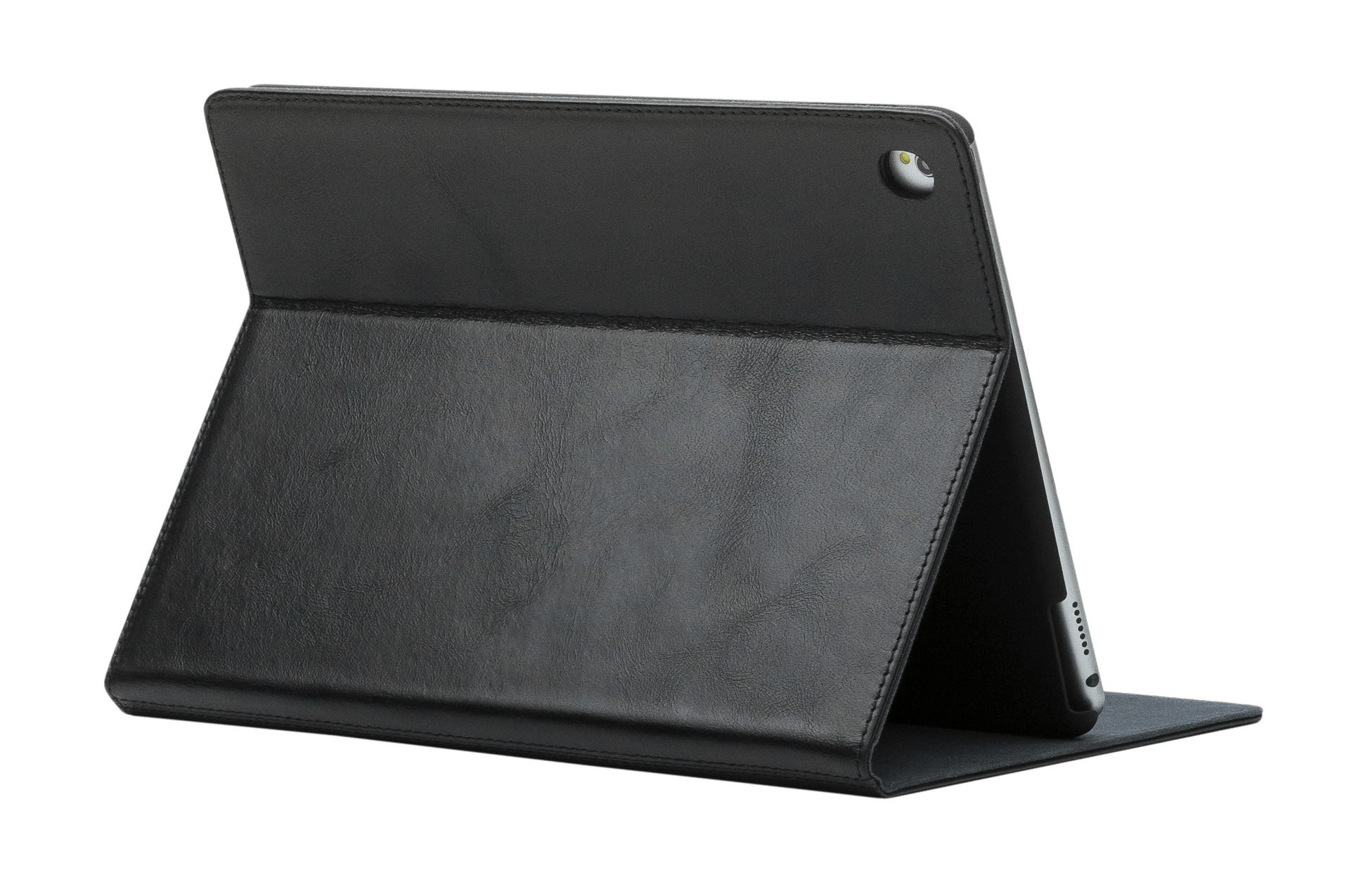 Copenhagen 2 -Leather 9.7" iPad Pro Folio Case - Black - Laptopbags.co.uk
