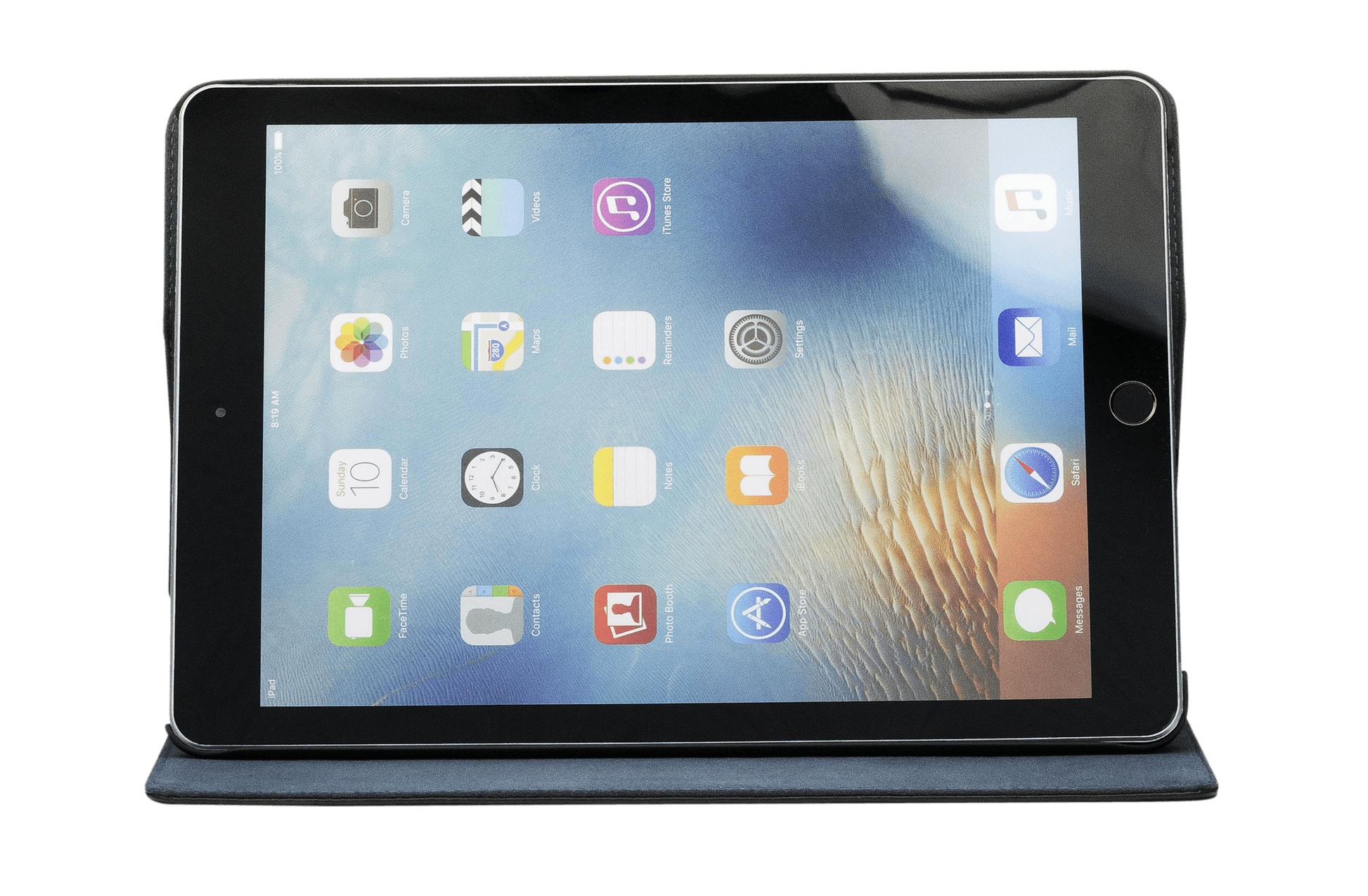 Copenhagen 2 -Leather 9.7" iPad Pro Folio Case - Black - Laptopbags.co.uk