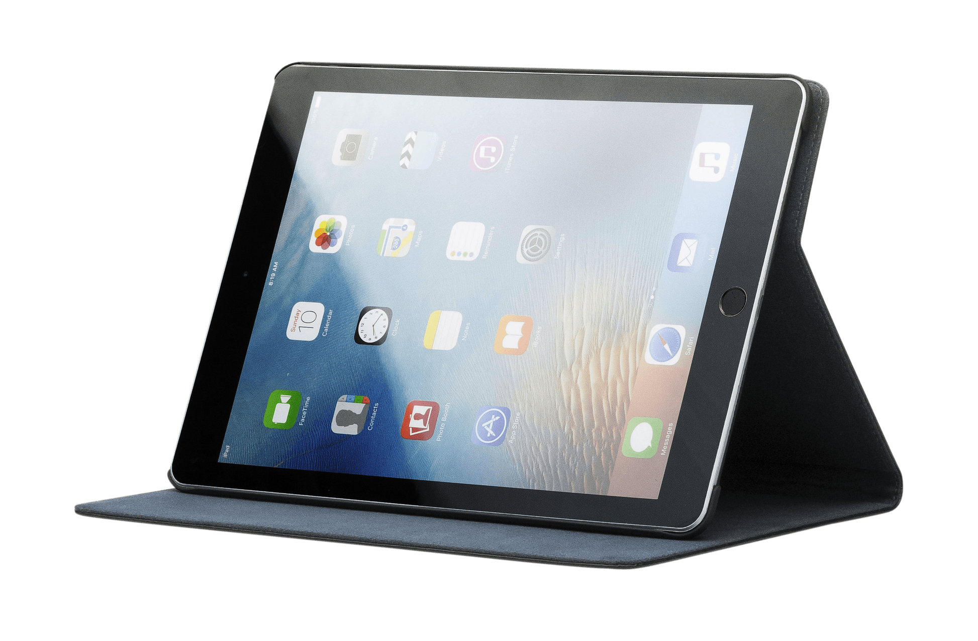 Copenhagen 2 -Leather 9.7" iPad Pro Folio Case - Black - Laptopbags.co.uk