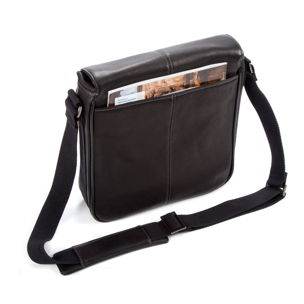Colombian Leather 10.5" Tablet - iPad Bag - Black - Laptopbags.co.uk
