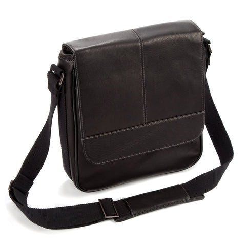 Colombian Leather 10.5" Tablet - iPad Bag - Black - Laptopbags.co.uk
