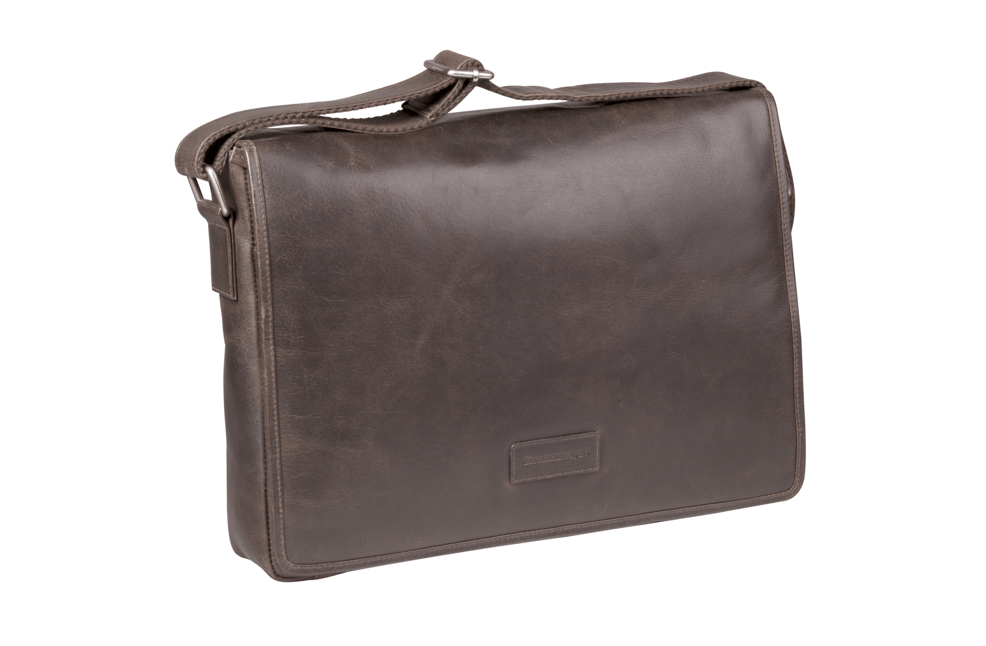 Marselisborg 14" Leather Laptop Messenger - Hunter Brown - Laptopbags.co.uk
