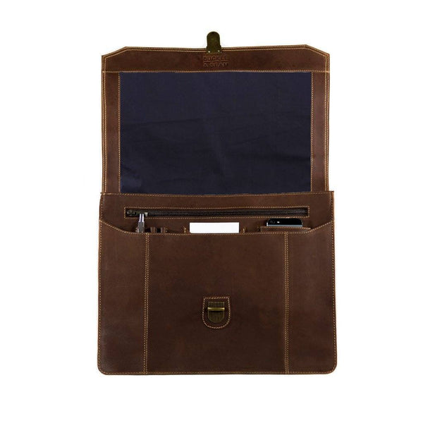 15" Leather Laptop Messenger Bag – SIERRA with choice of Interior lining - Laptopbags.co.uk