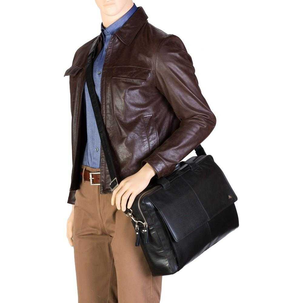 Anderson 15" Leather Laptop Briefcase - Brown - Laptopbags.co.uk