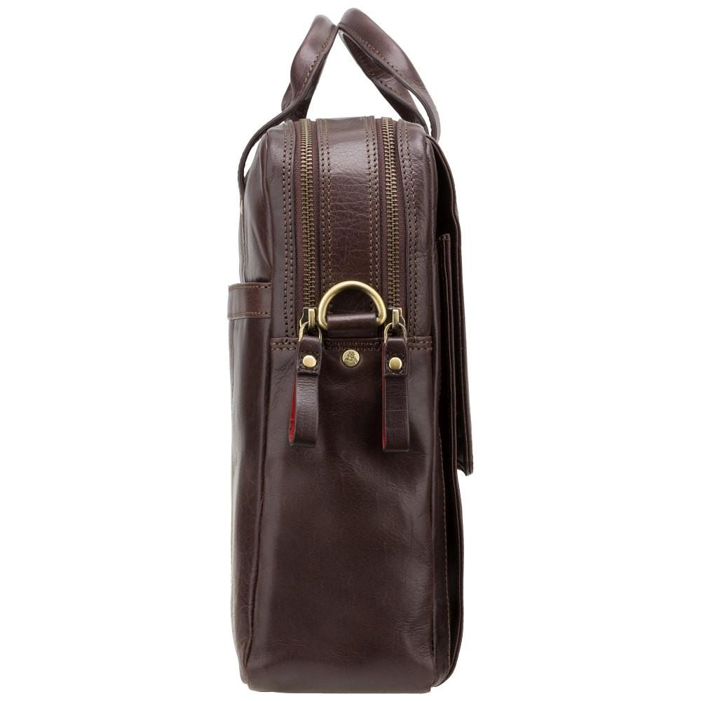 Anderson 15" Leather Laptop Briefcase- Brown - Laptopbags.co.uk