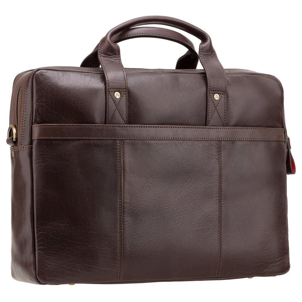 Anderson 15" Leather Laptop Briefcase- Brown - Laptopbags.co.uk