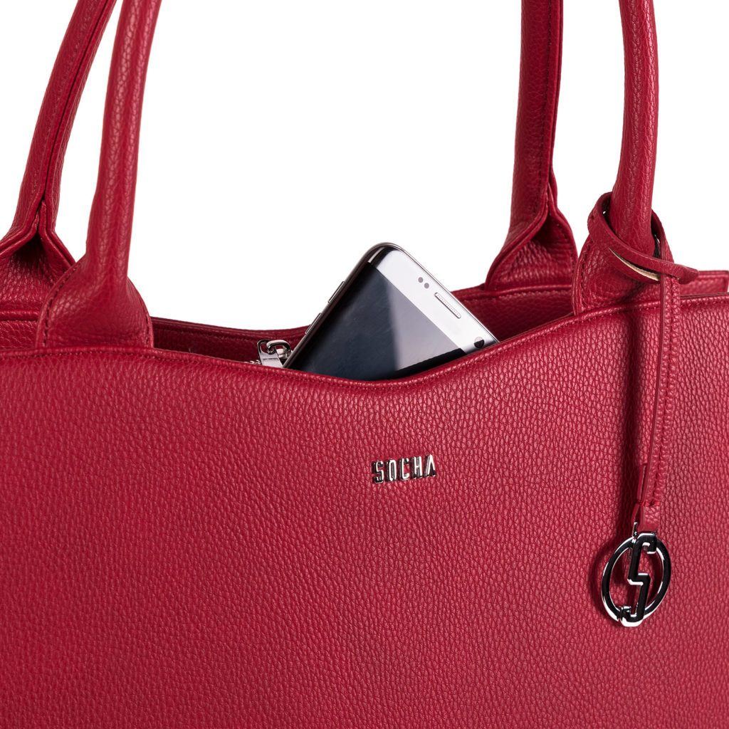 Cherry Red Midi 14″ Womens Laptop Tote - Laptopbags.co.uk