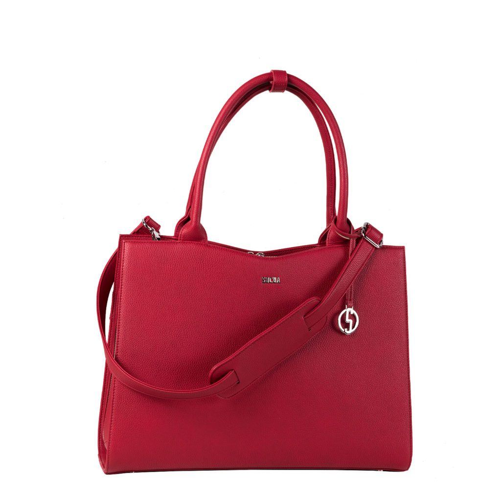 Cherry Red Midi 14″ Womens Laptop Tote - Laptopbags.co.uk
