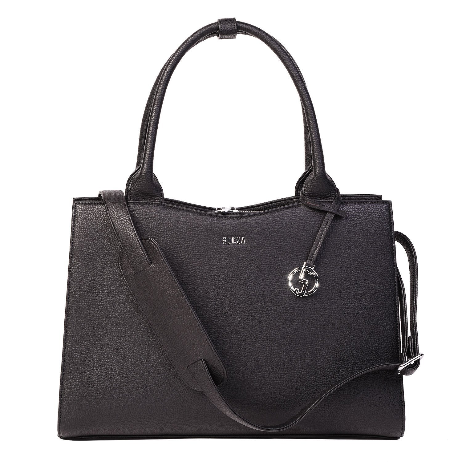 Deep Black Midi 14″ Womens Laptop Tote - Laptopbags.co.uk