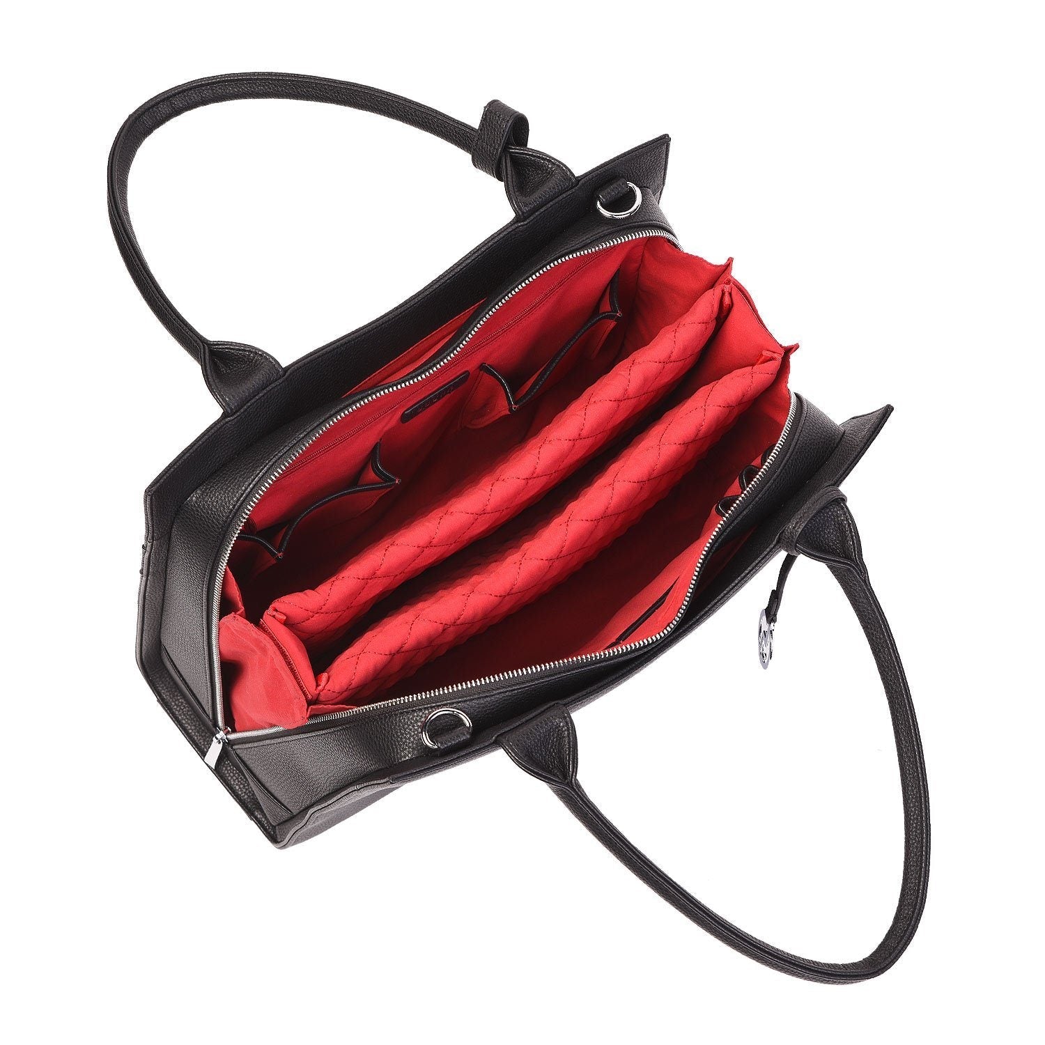 Deep Black Midi 14″ Womens Laptop Tote - Laptopbags.co.uk