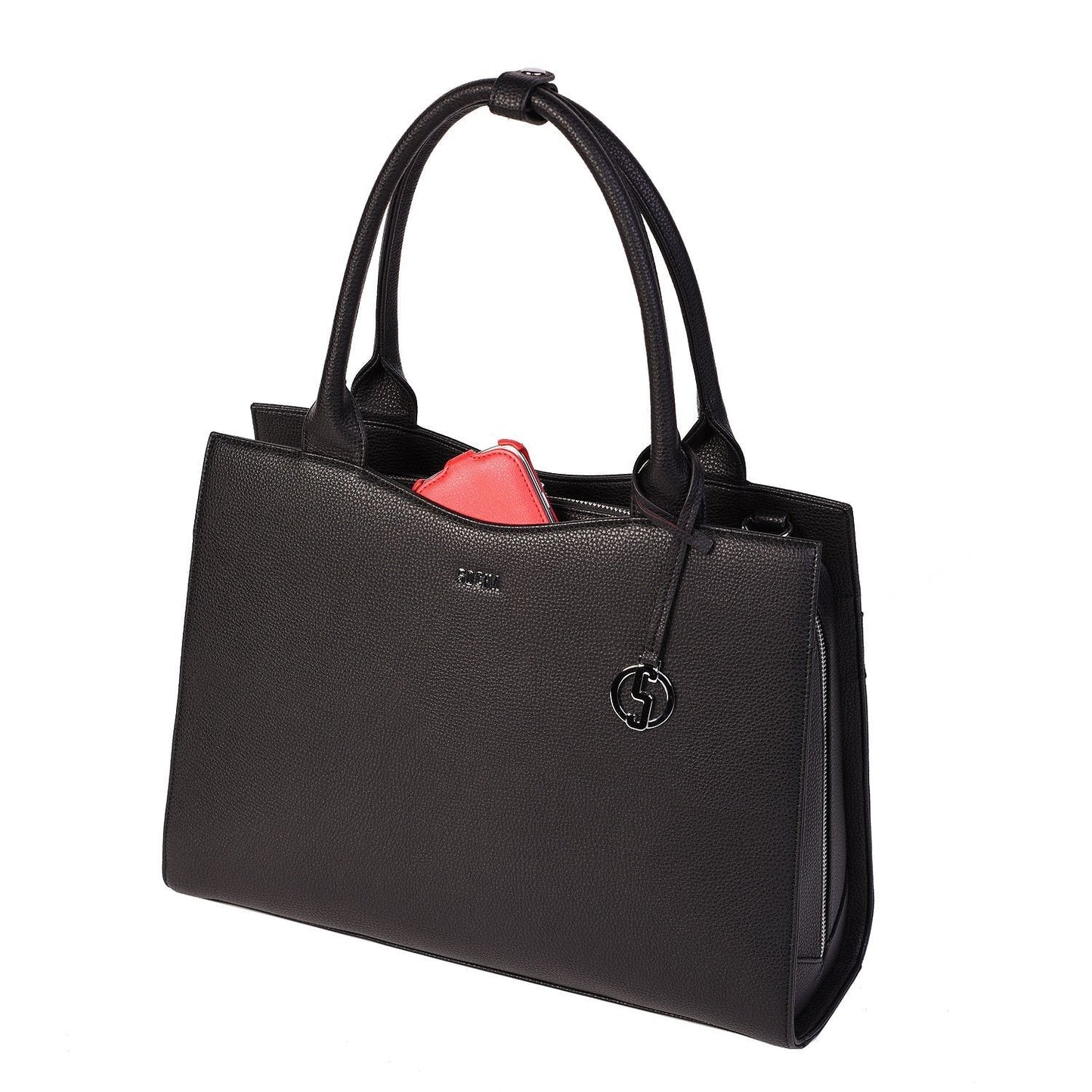 Deep Black Midi 14″ Womens Laptop Tote - Laptopbags.co.uk