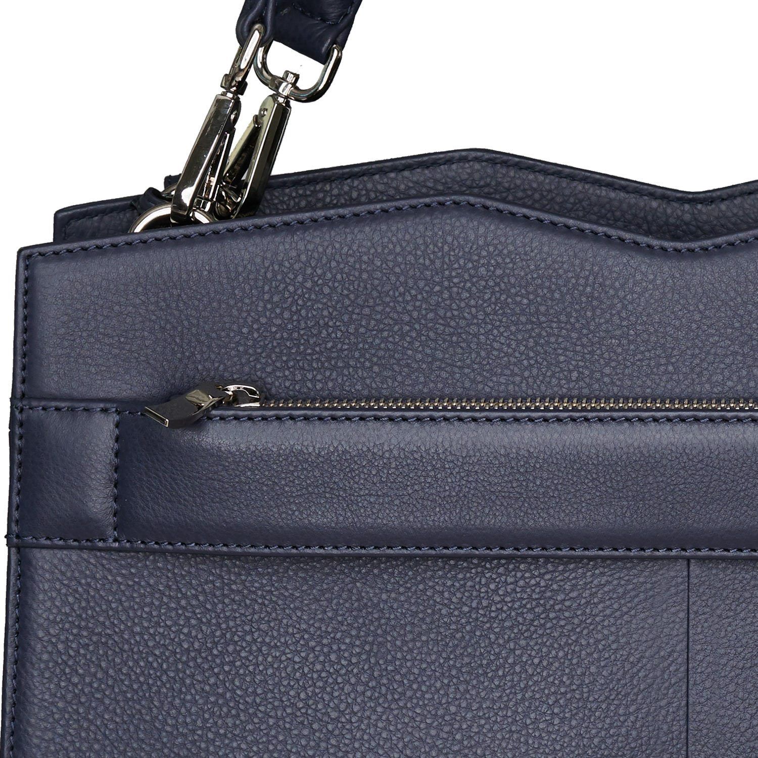 Diamond Edition Navy Leather Womens 14" Laptop Tote - Laptopbags.co.uk