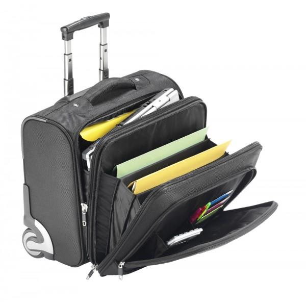 Wheeled 15.6" Laptop Business Trolley Case - Black - Laptopbags.co.uk