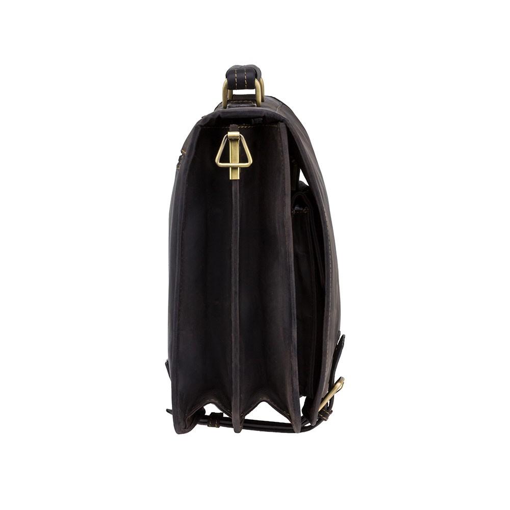 Hulk - Large Multi Compartment Mens Leather Laptop Briefcase - Oiled Brown - Laptopbags.co.uk