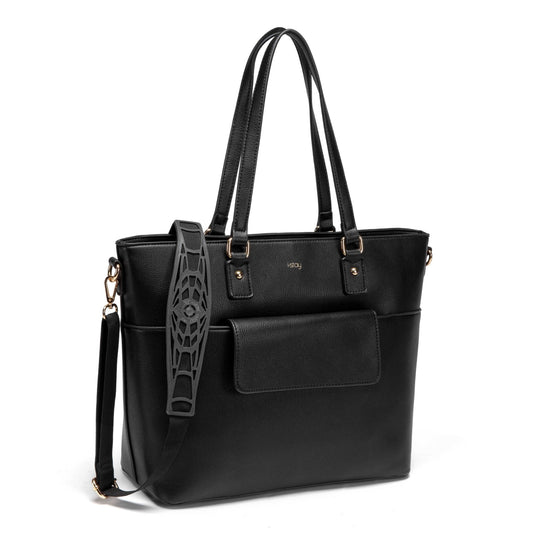 i - stay 13.3" Womens Laptop - Tablet Tote Bag with Accessory Bags - Black - Laptopbags.co.uk