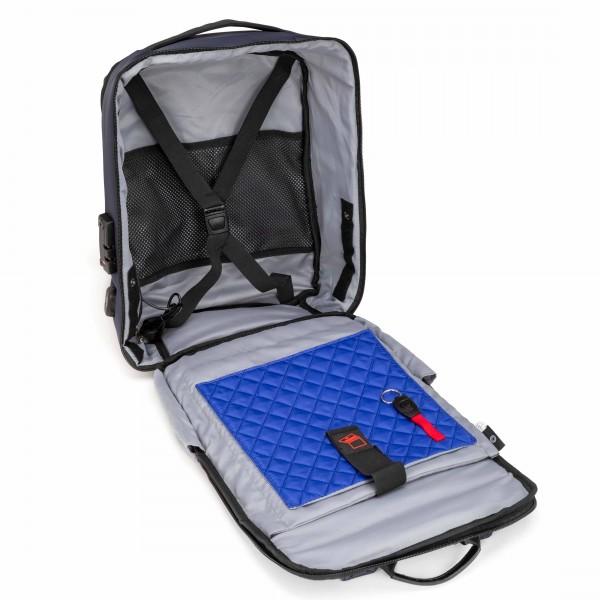 i - stay 15.6” Anti - theft Laptop - Tablet Overnight Backpack - Navy - Laptopbags.co.uk