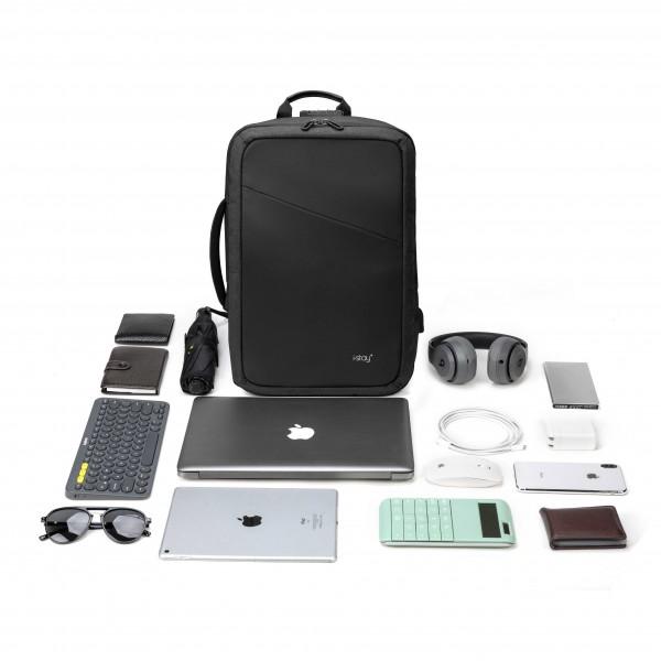 i-stay 15.6" Anti-theft Laptop - Tablet Backpack with USB port - Black - Laptopbags.co.uk