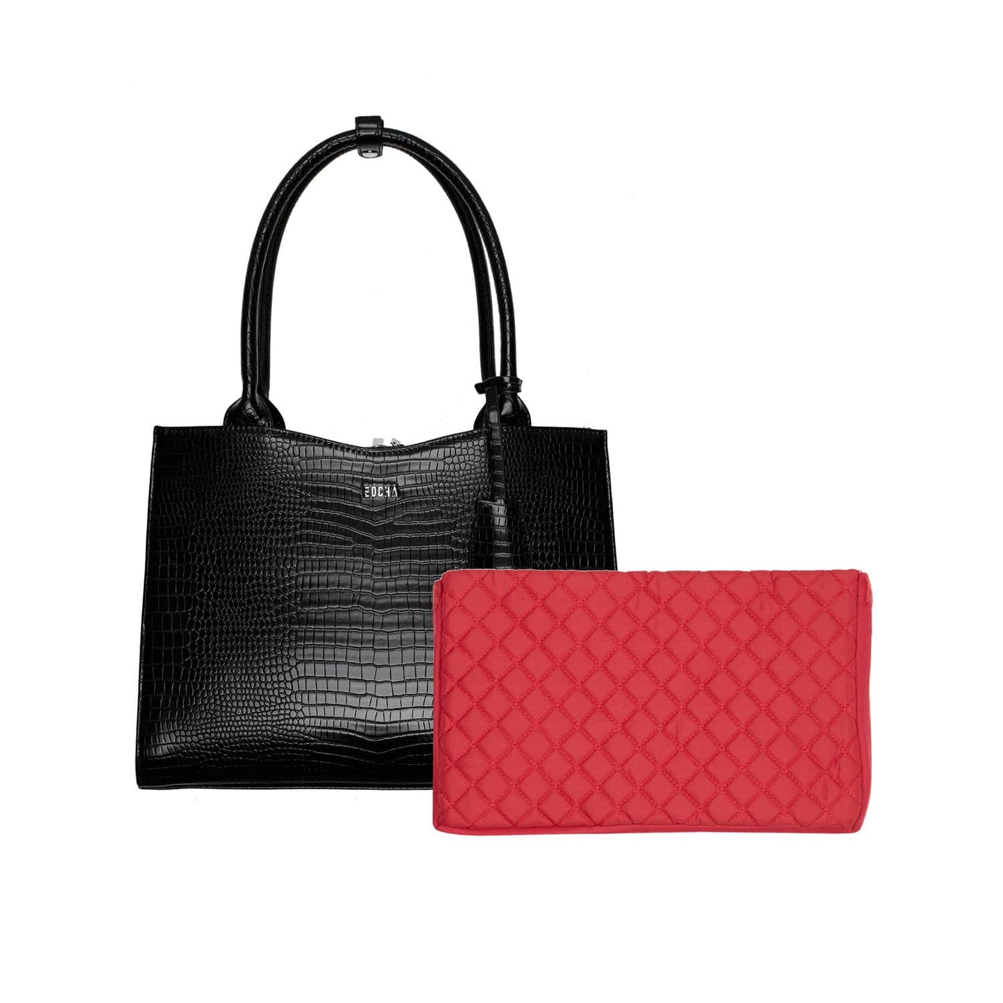 Mock Croc Midi 14″Womens Laptop Tote - Laptopbags.co.uk