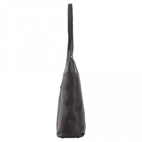 Sophia - 13" Womens Leather Laptop Tote Bag- Black - Laptopbags.co.uk