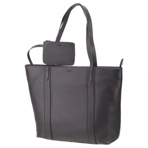 Sophia - 13" Womens Leather Laptop Tote Bag- Black - Laptopbags.co.uk