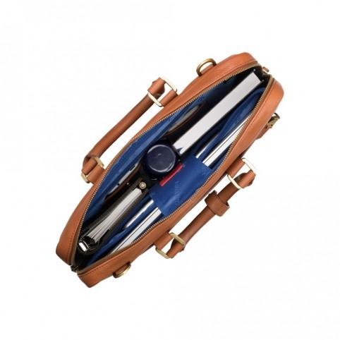 Royce 13" - Premium Slim Leather Laptop Case - Tan - Laptopbags.co.uk