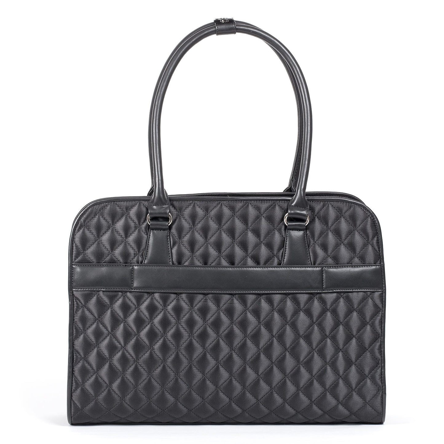  Quilted Laptop Tote Socha 15.6 inch Black Diamond Womens- Laptopbags.co.uk