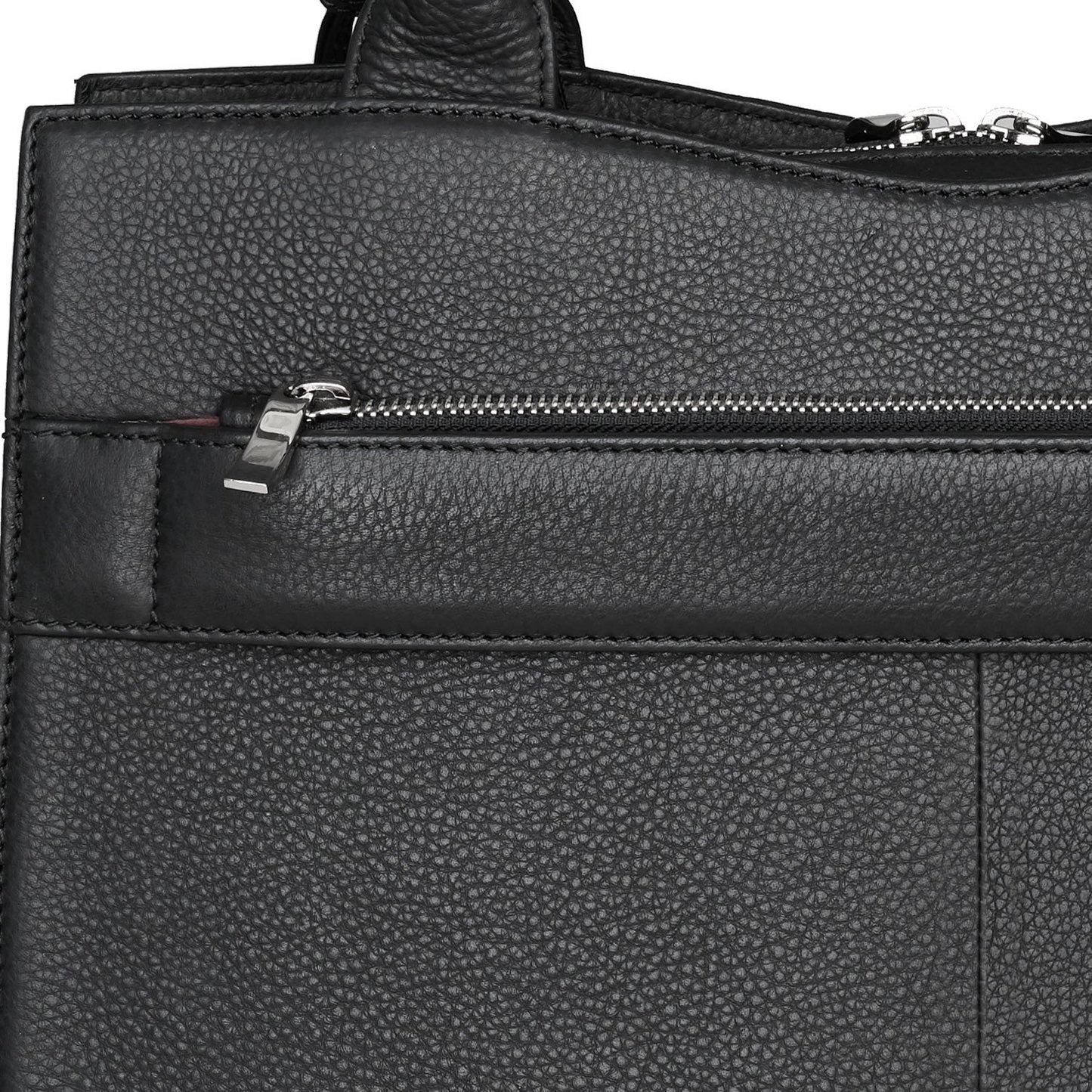 Straight Line Black 15.6" Diamond Womens Leather Laptop Bag - Laptopbags.co.uk