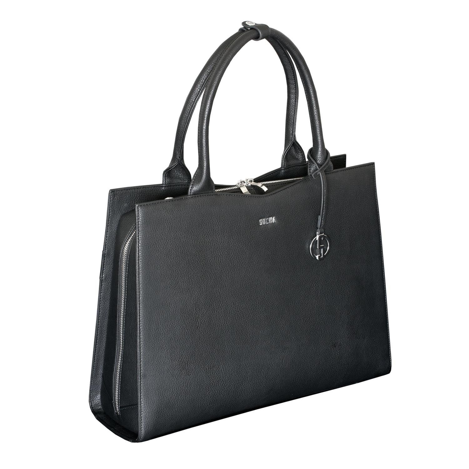 Straight Line Black 15.6″ Women's Laptop Tote - Laptopbags.co.uk