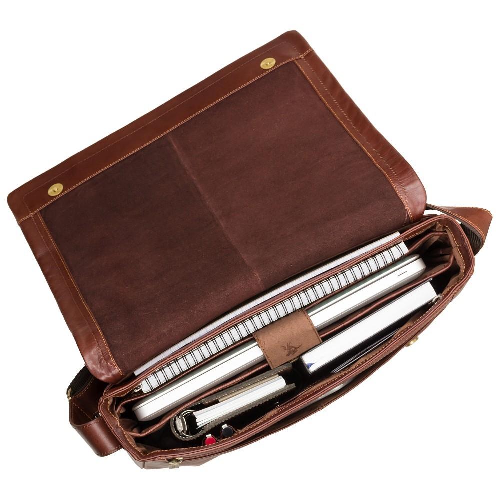 Visconti Enzo 15.6" Leather Laptop Messenger Bag - Laptopbags.co.uk