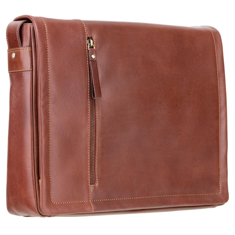 Visconti Enzo 15.6" Leather Laptop Messenger Bag - Laptopbags.co.uk