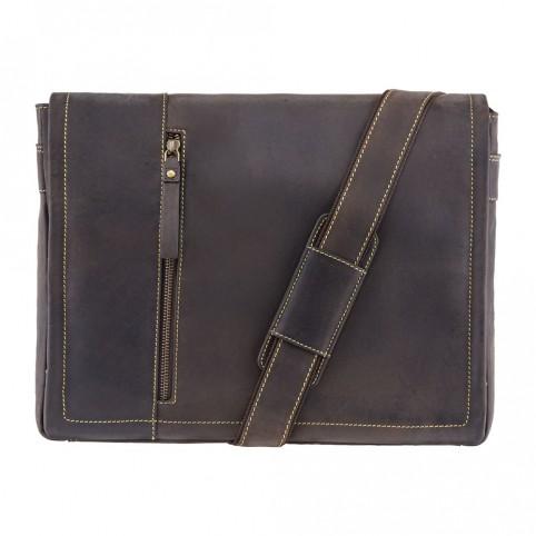 Visconti Foster 13.3" Leather Laptop Messenger Bag - Laptopbags.co.uk