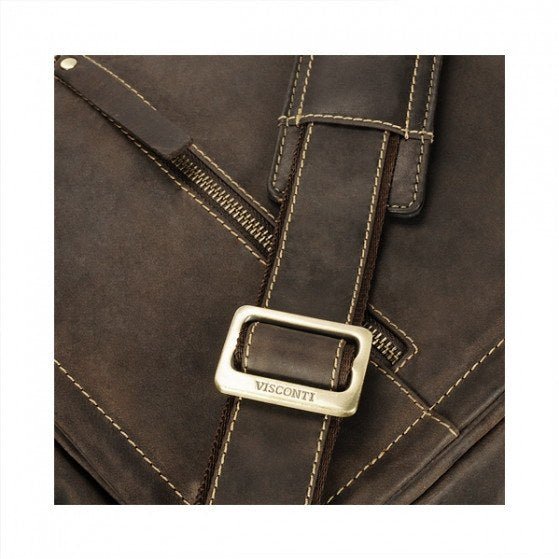 Visconti Foster 13.3" Leather Laptop Messenger Bag - Laptopbags.co.uk