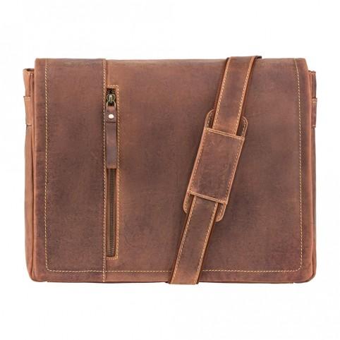 Visconti Foster 13.3" Leather Laptop Messenger Bag - Laptopbags.co.uk