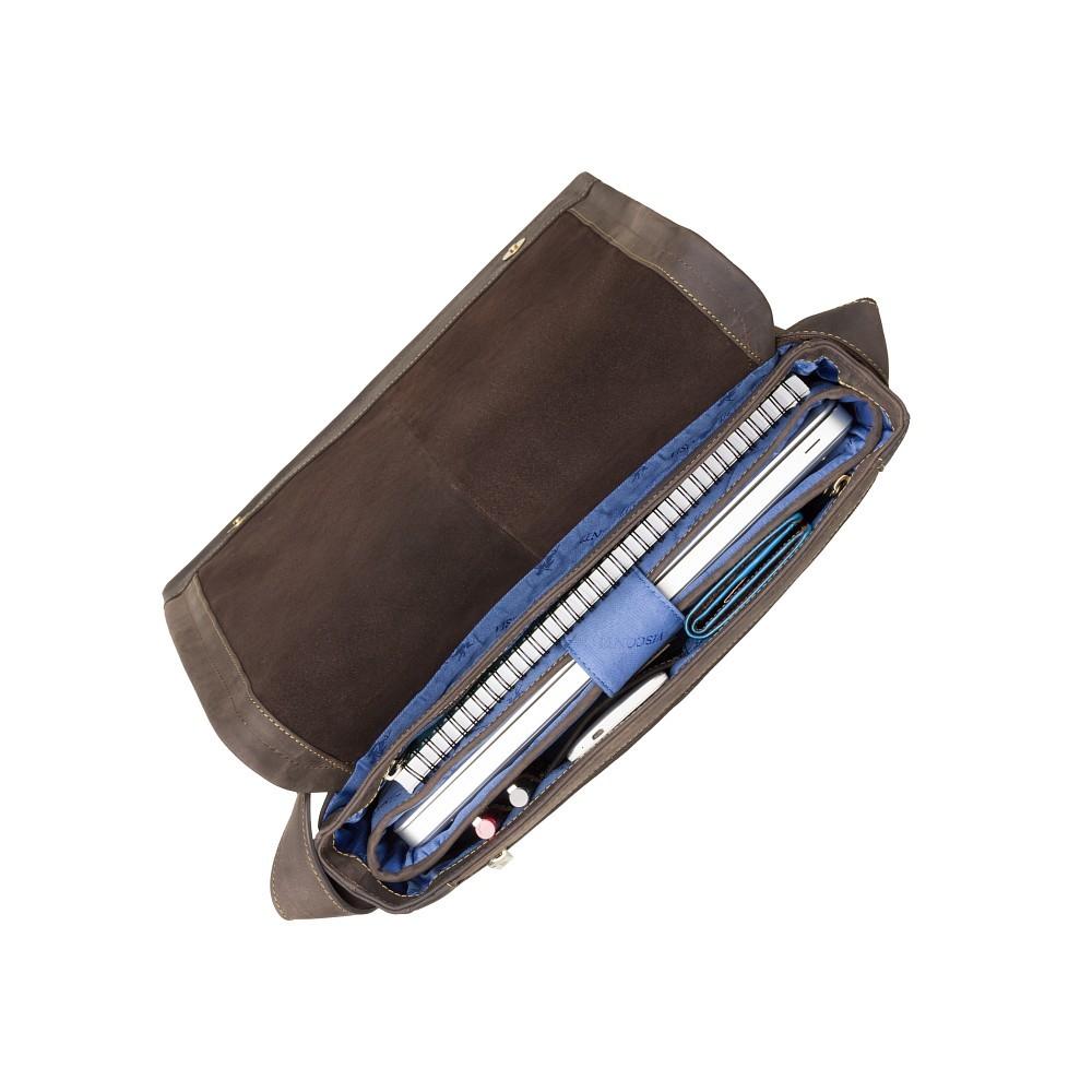 Visconti Foster 13.3" Leather Laptop Messenger Bag - Laptopbags.co.uk