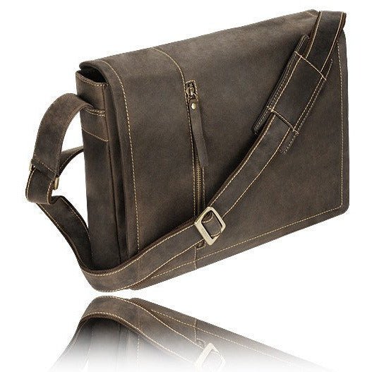 Visconti Foster 13.3" Leather Laptop Messenger Bag - Laptopbags.co.uk